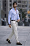 Lycra Regular Fit Breathable Classic Men's Oxford Shirt - Light Blue - 7