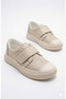Unisex Beige Velcro Children's Sports Shoes Breathable Lightweight Orthopedic Non-Slip Sole Daily Sneakers - 3