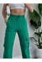 Elastic Waist Tied Cargo Pants - 2