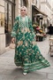 Turel Half Button Woven Viscose Dress 1502 - Green - 2