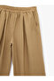 Comfortable Fit Pleated Wide-Leg Trousers with Elastic Waist and Pockets - 5