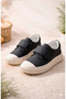 Unisex Black Velcro Children's Sports Shoes Breathable Lightweight Orthopedic Non-Slip Sole Daily Sneakers