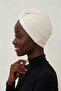 Cream Ready-made Hijab Hijab Outdoor and Pool Cap with Cross Hooks - 4