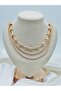 Rose Bead Detailed Multi-Chain Necklace Women's Combination Necklace I Special Boxed