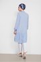 Pleated Hem Tunic with Lace-Up Collar 4066 - 4