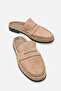 Juliana Mink Suede Unisex Closed Front Flat Sole Comfortable Stylish Sabo Loafer Moccasin Slippers