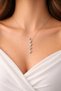 Zircon Stone Heart Detailed Women's Necklace