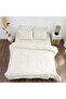Double Multi-Purpose Quilted Bedspread (Pique) & 4 Pillowcases + Elastic Fitted Sheet - 4