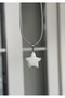 Natural Howlite Stone Star Rope Necklace - Gray Star Design Natural Healing Stone Necklace - Calming Energy