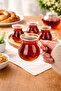 Set of 6 Arbitrary Ala Glass Tea Cups 200 ml Can Contact Fire