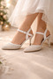 ✨ Women's Stoned Evening Dress Heeled Shoes |   Pointed Toe Ankle Strap Stylish Event Shoes