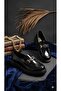 Women's Thick Sole Orthopedic Comfort Sole Leather-Look Loafer – Black