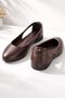 Women's Leather Open-Side Ballet Flats for Home and Outdoor Wear - 8