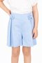2-6 Years Old Girl's Blue Ribbon Detailed Shorts-6 Y - 2