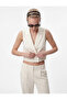 Buttoned Double-Breasted Blazer Vest with Pockets