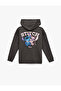 Fleece-Lined Stitch Licensed Printed Long Sleeve Hooded Oversized Sweatshirt - 4