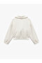 Mock Neck Pocket Detailed Zippered Oversized Plush Jacket - 5