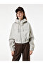 Hooded Long Sleeve Zip-Up Cropped Jacket - 2