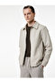 Long Sleeve Pocketed Shirt Collar Zipper Jacket - 2