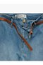 High Waist Cotton Belt Detailed Pocketed Short Wide Leg Jean Trousers - Wide Leg Jeans - 7