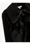 Slim Fit Long Sleeve Mock Neck Zippered Faux Fur Cardigan - 5