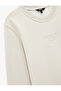Long Sleeve Crew Neck Brushed Inside Printed Sweatshirt - 5