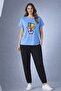 Unisex Oversize T-Shirt & Sweatpants Set – Modern Abstract Face Print Comfortable Casual Combination