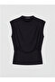 Lcw Visionblack High Neck Gathered Blouse - 2