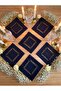 Linen Black Cocktail Napkin with Ribbon, Single - 2