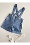 Handmade Cotton Gabardine Fabric Suspender Baby Shorts - 2