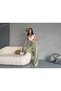 Women's High Waist Loose Fit Linen Blend Trousers - 2