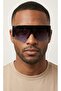 Beach Style Large Sunglasses Black Frame Blue Purple Transition Glass Uv400 High Protection140Mm Unisex - 3