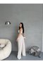 Women's High Waist Loose Fit Linen Blend Trousers - 2