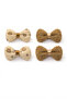 Girl's Bow Side Buckle Set Floral Patterned Fabric Clip Buckle 2-Piece 4-Piece Hair Clip