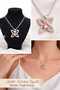 Women's Silver Color Necklace with Zircon Stone Model - 2