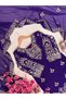 Purple Faux Georgette Top Pent Dupatt Set - HRT7429 - Purple - 6