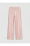 Xsidebrown elastic waist textured women's pants - 4