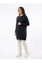 Women's Knitted Detailed Pocketed Soft Textured Buttoned Long Knitwear Cardigan - 3