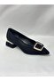 Ll2725 Satin Material Imported Stone Special Buckle Galvanized Special Pad Inside the Heel Heel Shoes Black - 3