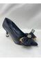 Ll2730 Imported Satin Material Special Tulle and Buckle Detail Design Special Heel with Gold Detail - 3