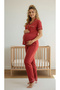 Women's Cotton Short Sleeve Maternity Pajama Set - 2