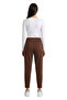 Brown High Waist Double Buttoned Pocket Carrot Cut Pleated Women's Trousers - 4