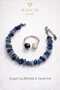 Stylish Ring and Bracelet Set with Natural Sodalite Stone