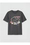 Lcw Kids Brown Crew Neck Printed Girls' T-Shirt - 3