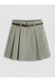 Lcw Kids Khaki Pleated Girls Shorts Skirt - 4