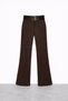 High Waist Belt Detailed Wide Leg Palazzo Women's Fabric Trousers - 5