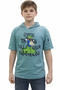 Boy's Green Color T-Shirt with Monkey Pattern and Hooded Design - 2