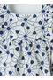 Trendlucky Square Collar Embroidered Baby Girl Dress with a Difference in Color - 5