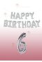 Silver Color Happy Birthday Foil Balloon - Silver Number 1 Year Old