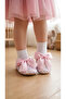 Girls' Sequined Pink Color Shiny Bow Orthopedic Stylish Ballet Flats - 4